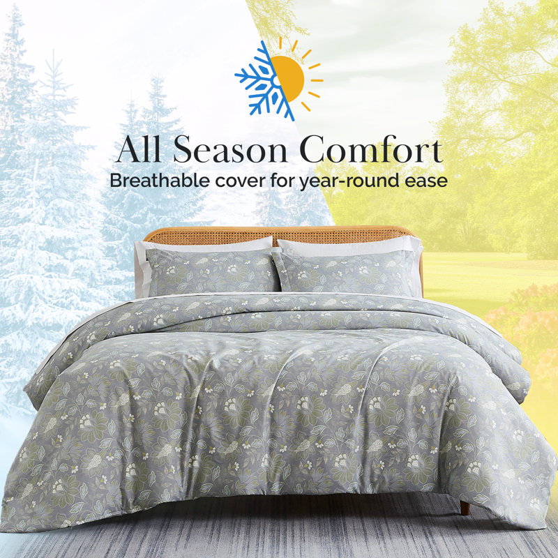 Ensemble de housse de couette réversible Southeast Fine Linens Infinity Blossom