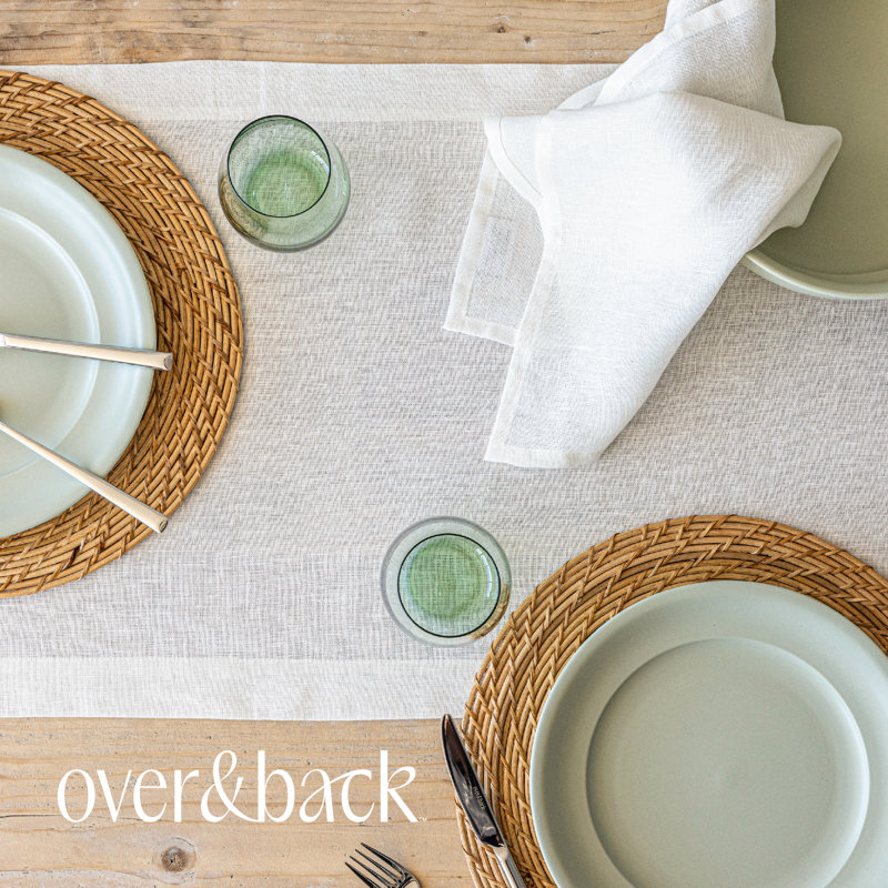 over&back 100% Linen Napkins, Ivory