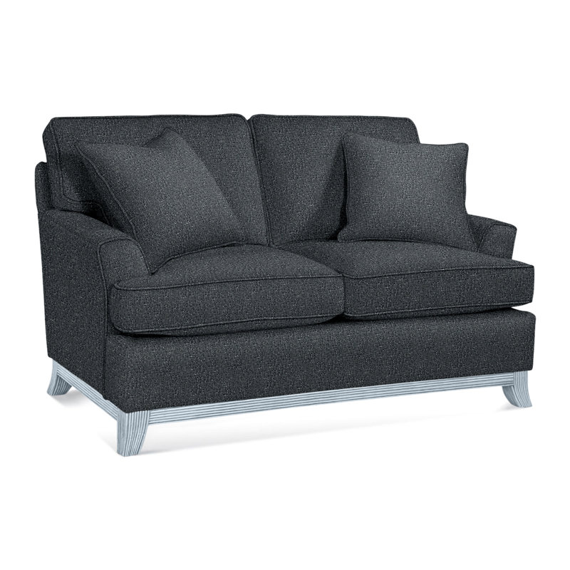 Oaks Way Loveseat, Mulberry Solid; 0812-13, Sea Glass Finish