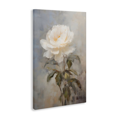 Pale White Rose Canvas, design by LSR Creative Studio