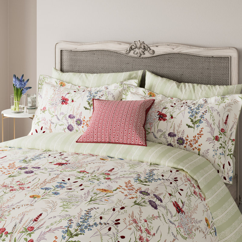 Blythe The Meadow Cotton Floral Duvet Cover Set, UK Kingsize