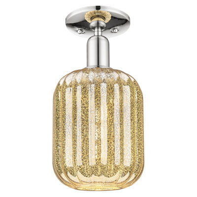 Downtown Urban - Cecil - 1 Light 7" Jar Shade Semi-Flush Mount 
