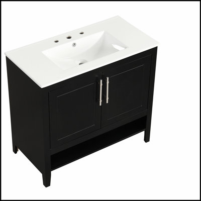 36 Inch Bathroom Vanity with Sink, Multi-functional Storage for Modern and Minimalist Decor