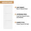 Porte intérieure standard en bois massif apprêté à 3 panneaux sans trou-115802126