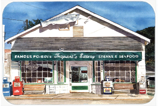 Caroline's Treasures Trapani's Eatery Glass Cutting Board