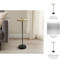 Metal and Marble 21"H Side Drink Table for Elegant and Functional Accent-1769802319