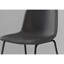 Chaise à hauteur de bar pour le travail de bureau, aspect cuir gris, chaise de bureau en métal noir, tissu, support