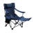 Dark Blue Folding Outdoor Camping Chair, Adjustable Reclining, Cup Holder, Side Pockets, Carry Bag, Steel Frame, Good For And Beaches Portable, Folding, Three - Level Comfortable Fishing Picnics