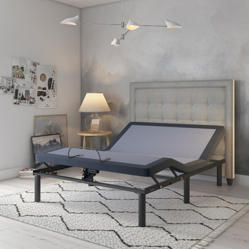 Base de lit réglable avec trois modes de vibration et réglage de la position de la tête et des pieds, Grand