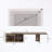 TV Stand With Extendable table and Sliding door