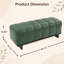 Banc de salle à manger rembourré vert moderne avec structure en bois robuste pour une assise intérieure confortable et polyvalente