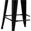 Tabourets de bar contemporains rétro en métal sans dossier - tabouret de bar de cuisine, hauteur de 24 pouces - ensemble de 2 - noir mat