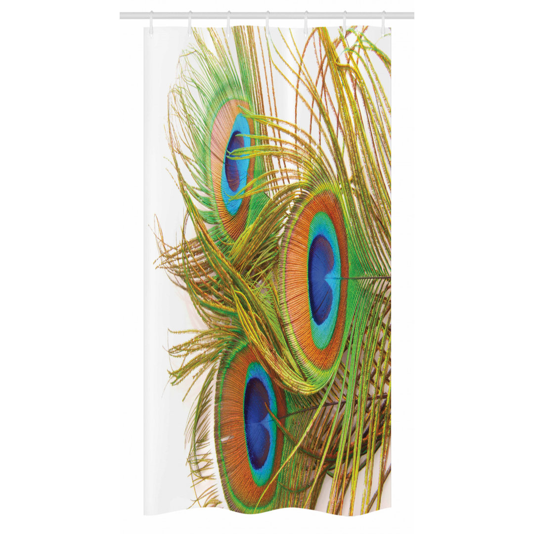 Peacock Stall Shower Curtain Single + Hooks East Urban Home 