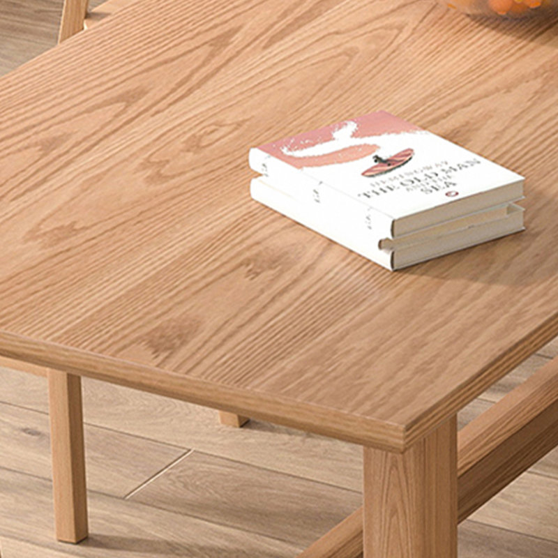 Solid wood table with simple rounded corners, 29.53"H x 78.74"L x 31.5"W