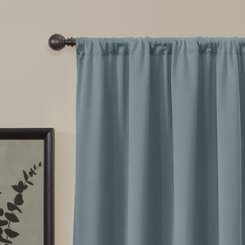 Kohan Curtain Single Panel, 50" W x 63" L, Teal