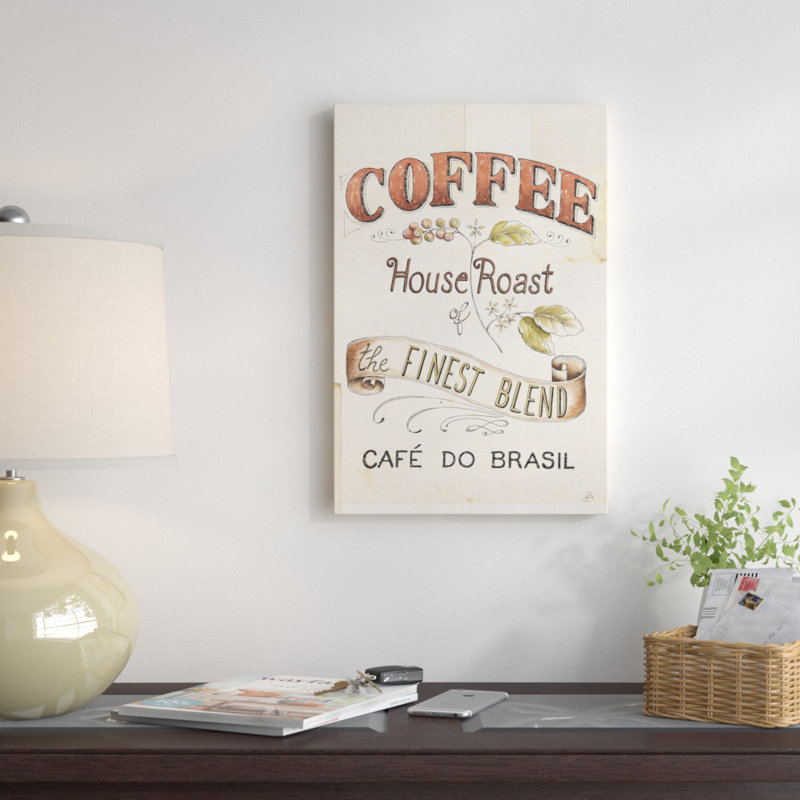 « authentique coffee ix », art textuel sur toile, H 12 po x l 8 po x P 0,75 po, Pas de tapis, Toile tendue