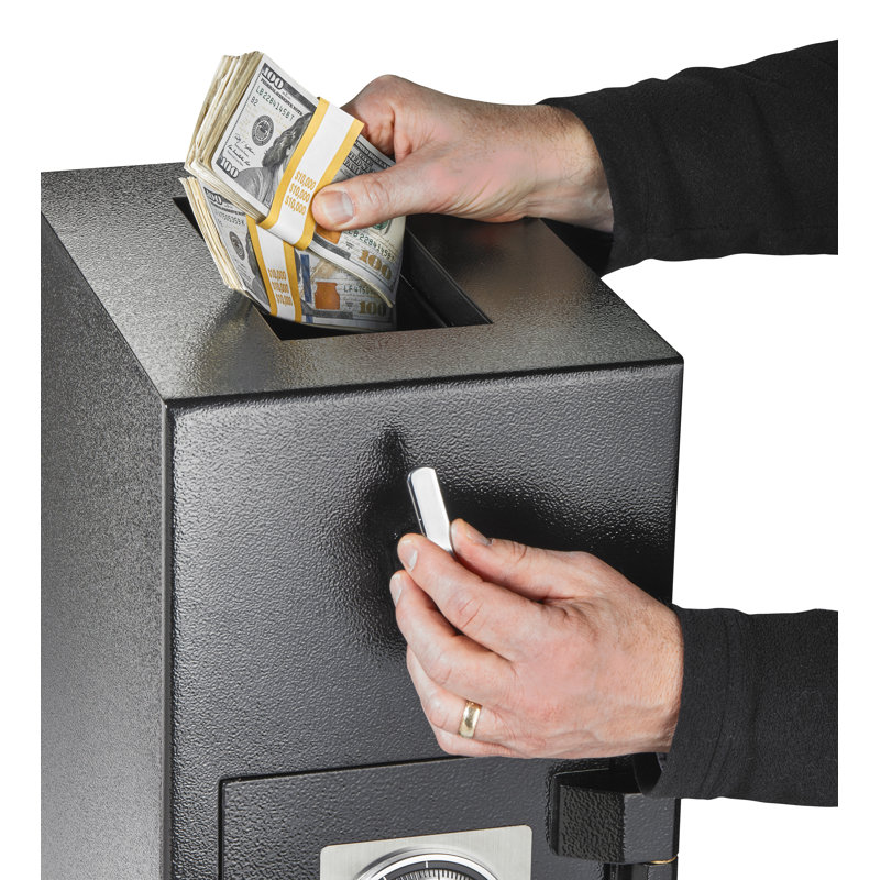 Rotating Drop Slot Safe Box with Dial/Combination Lock