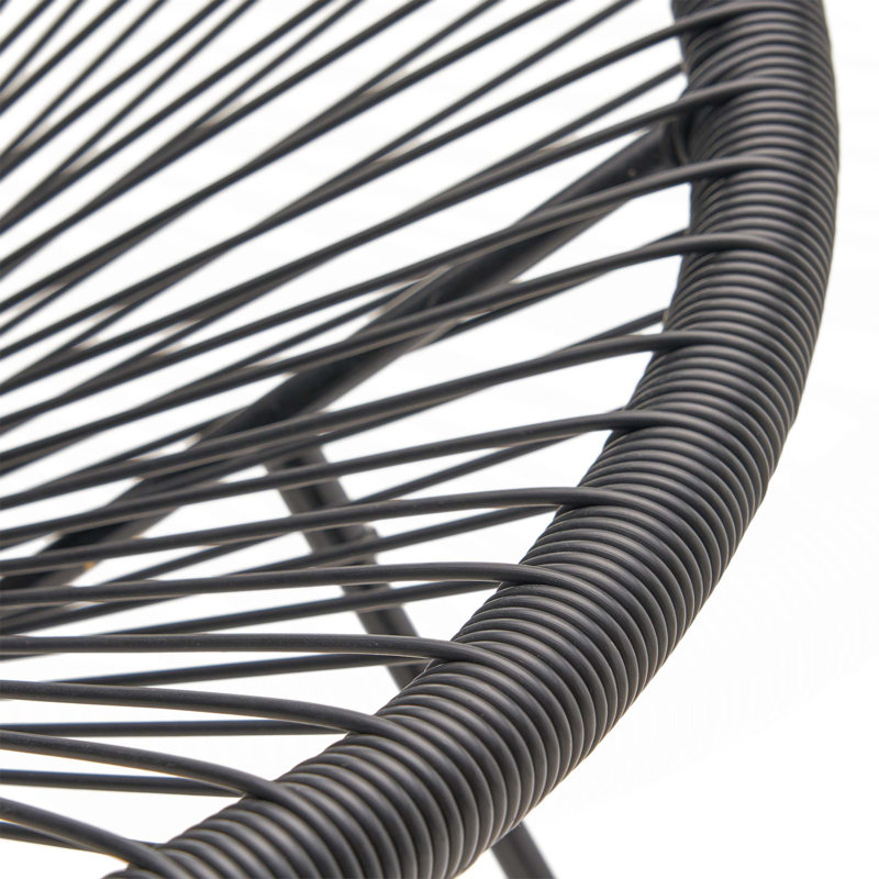 Chaises d'extérieur modernes à conception hamac avec armature en acier et faux rotin pour un confort et une durabilité ultimes (ensemble de 2)