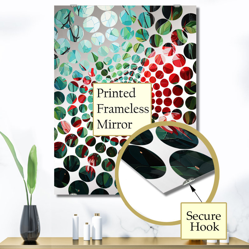 Obet - Miroir mural cerise, 40 po x 30 po