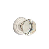 Emtek Privacy Interior Mortise Set w/ Regular Rosette & Providence Glass Knob (RH)