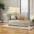 Grey-White Faux Leather