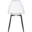 6 chaises en plastique transparent, cristal moderne sans accoudoirs de style nordique ergonomique avec structure en métal, siège confortable, 1200 sur 6, pieds noirs simples, courbe,-1047013541-1047013542