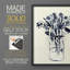Indigo Floral Vase II, reproduction encadrée - bois massif-1364693314-1364693316