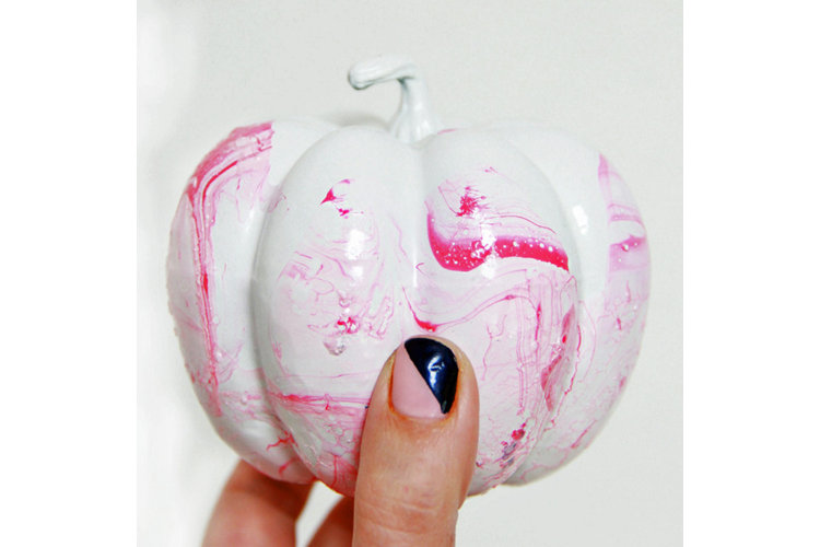 marbleized white pumpkin