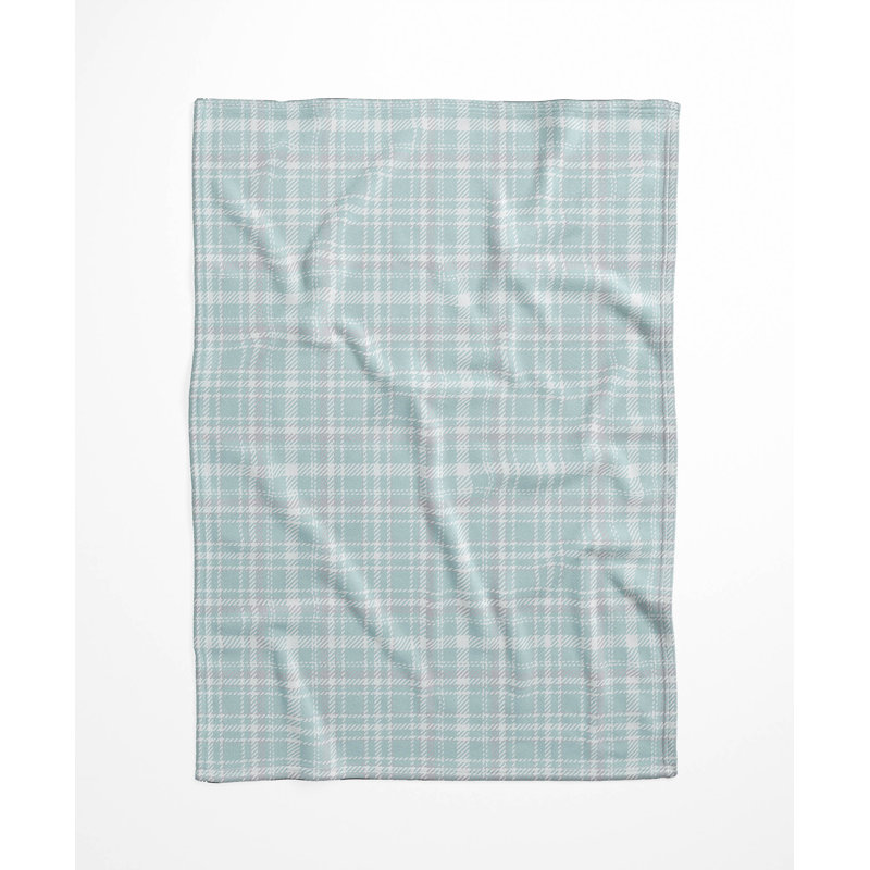 Rocky Tartan Velveteen Fleece Blanket, 60'' W x 50'' L, Blue