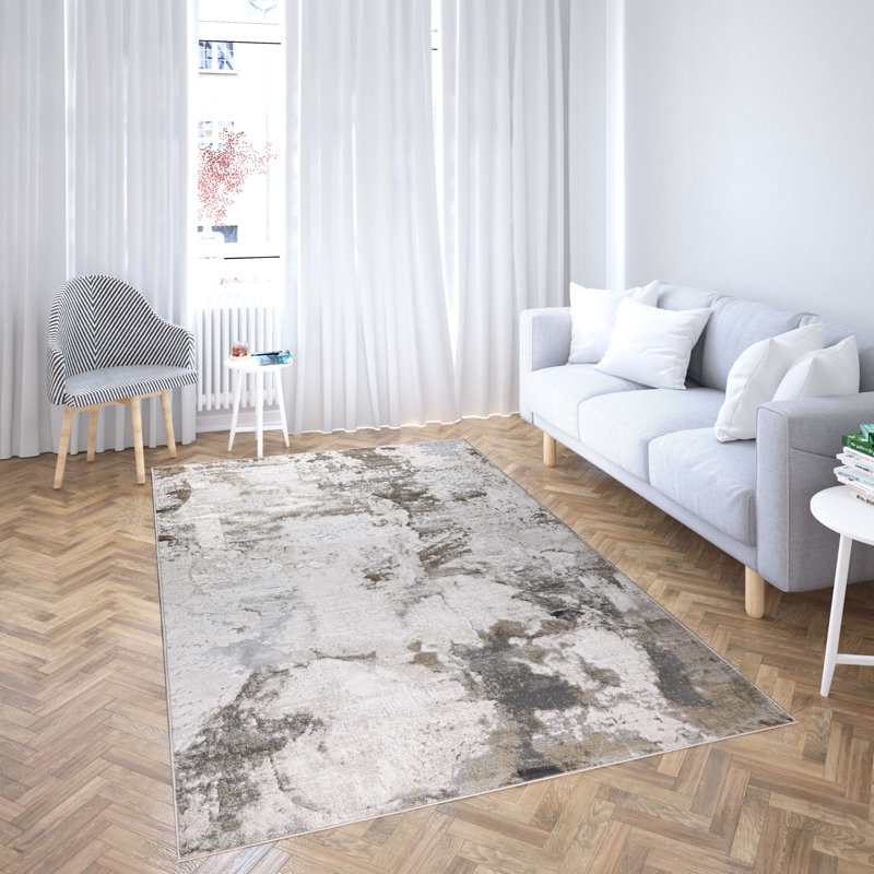 MDA Rugs Bernard Collection Modern Abstract Area Rug, Rectangle 5'2" x 7'5"