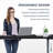 Electric Height Adjustable L-Shaped Standing Desk - Left and Right Side Black and White Frame with 63" Black and White Color Top-111565358-111565356