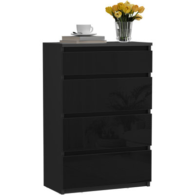 4-Drawer Wood Chest Of Drawers，60Cm W  Bedroom Drawers