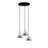 Scandinavian Style Chandelier, Adjustable Height, Silver Metal Body, 16.5 x 16.5 inches | Height: 44.9 inches | 3 x E27 Sockets (Max 40W) | Elegant & Modern Design for Living Room, Dining Room, & Entryway-1862059232