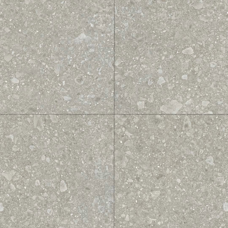 Carreau en porcelaine mate Pantheon Terrazzo 24 po x 24 po, Cenere