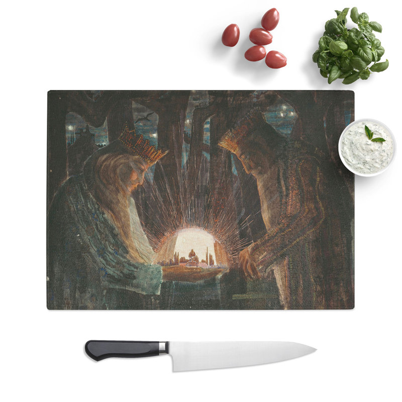 Fairy Tale of Kings by Mikalojus Konstantinas Chopping Board, 28.5cm W x 39cm L