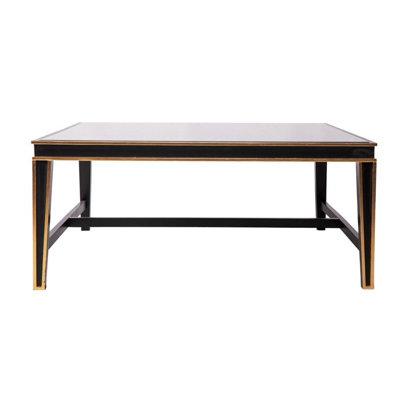 Lilly 4 Legs Square Coffee Table, Tricorn Black, 18.5" H x 42.25" L x 42.25" W