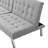 Wood Frame Stainless Leg Futon Sofa bed Convertible Futon Foldable Sofa-94074276