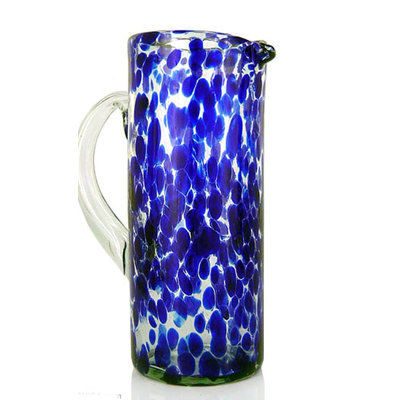 Pichet 33 onces en verre soufflé à la main mexique tall Faiza