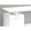 Bureau à domicile au design moderne - l 48 po, stratifié blanc et métal, avec ordinateur de bureau et rangement épais, 48,51 po x 23,76 po