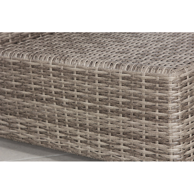 Dayse Wicker Fully Assembled 3 - Person Seating Group with Cushions, Mixed Gray