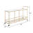 Kenda Rectangular Bar Cart in Gold