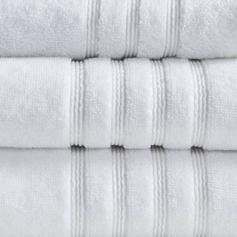 Sustainable Antimicrobial Bath Towel 6 Piece Set, White