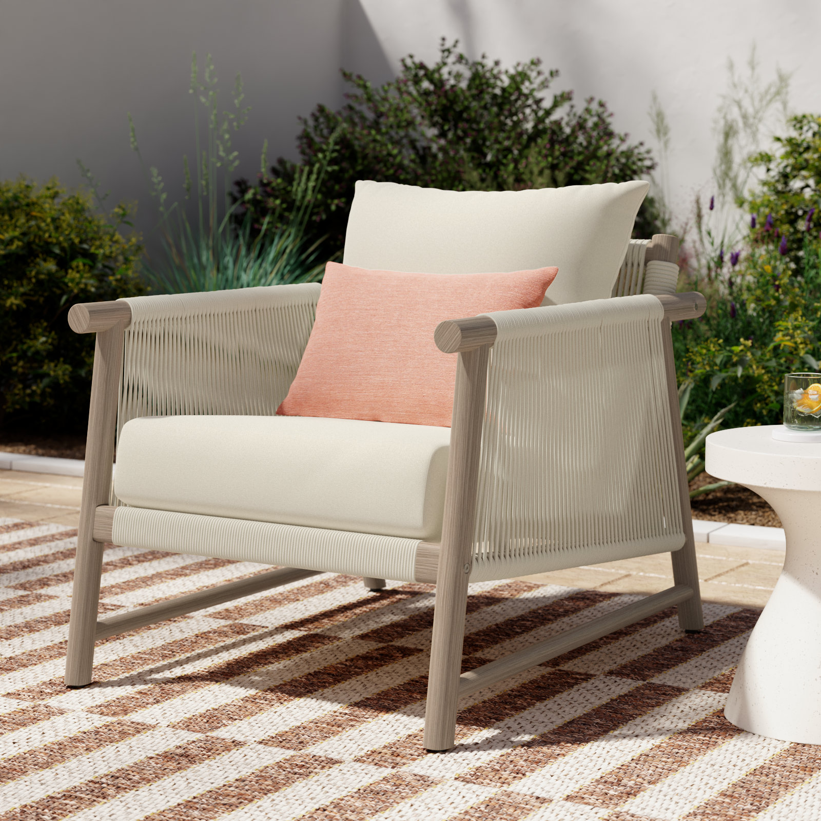 Naomie Acacia Patio Lounge Chair