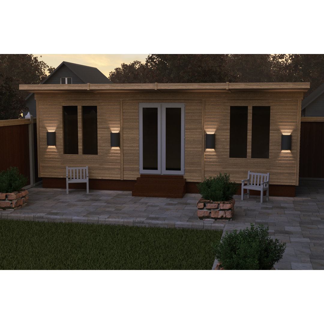 Hatto 18 x 12 Ft. Tongue & Groove Log Cabin