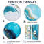 Turquoise doré infusé marbre III - art mural moderne 2 panneaux-251520605-251520607-251520606