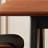 Solid wood rectangular dining table with black leg-1044880723