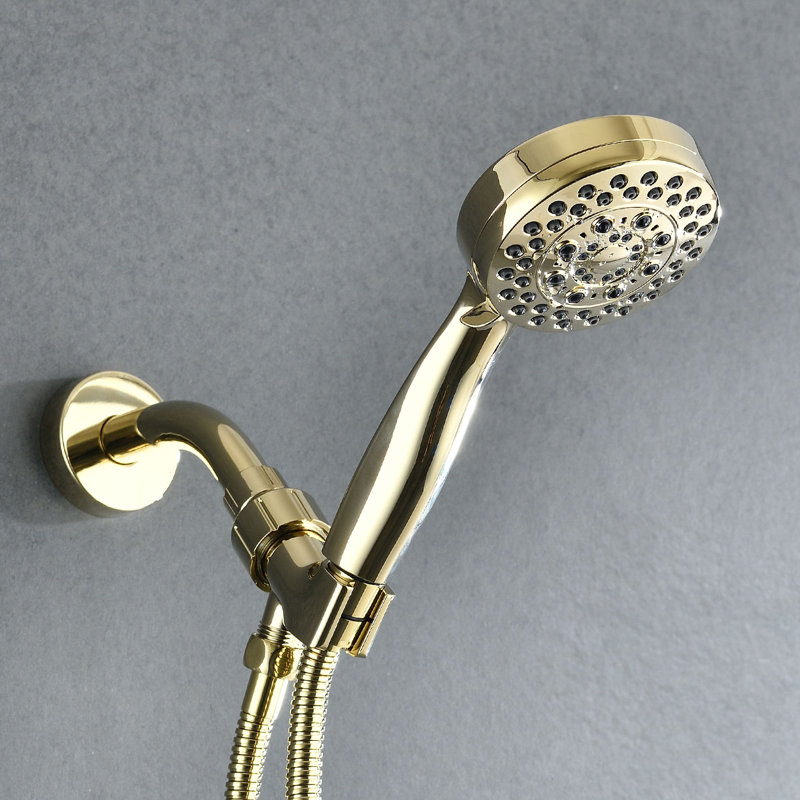 Full/Standard Handheld Shower Head 2.5 GPM GPM, Polished Golden