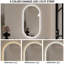 Miroir de salle de bain 48 po x 24 po à fixation murale avec écran tactile et brouillard avec trois options d'éclairage: blanc 6000K, naturel 4000K, chaud 3000K, contrôle de la luminosité, verre brisé, argent 5Mm