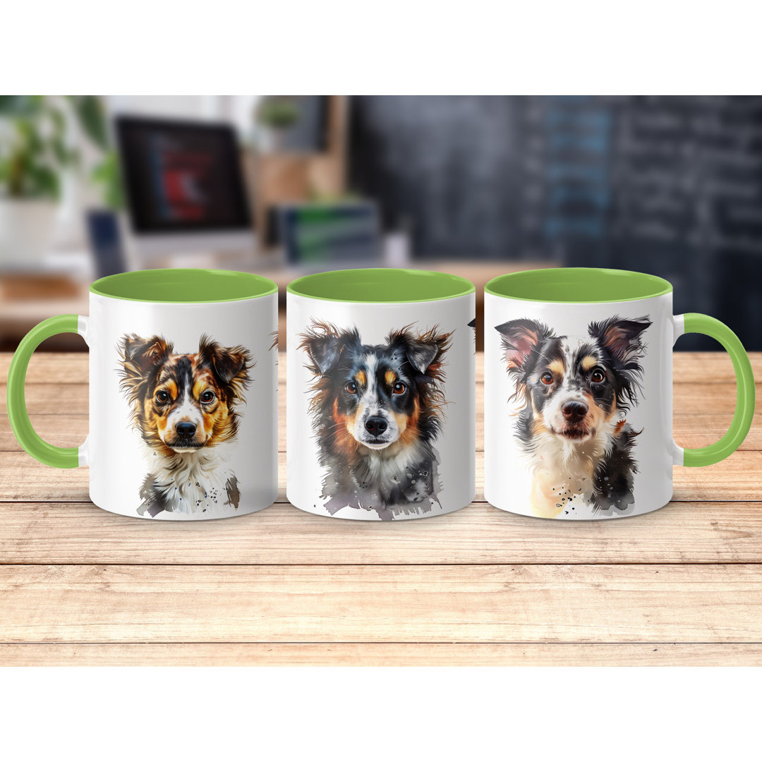 Distinctive Schnauzer Dog Art Illustration 11oz Coffee Mug