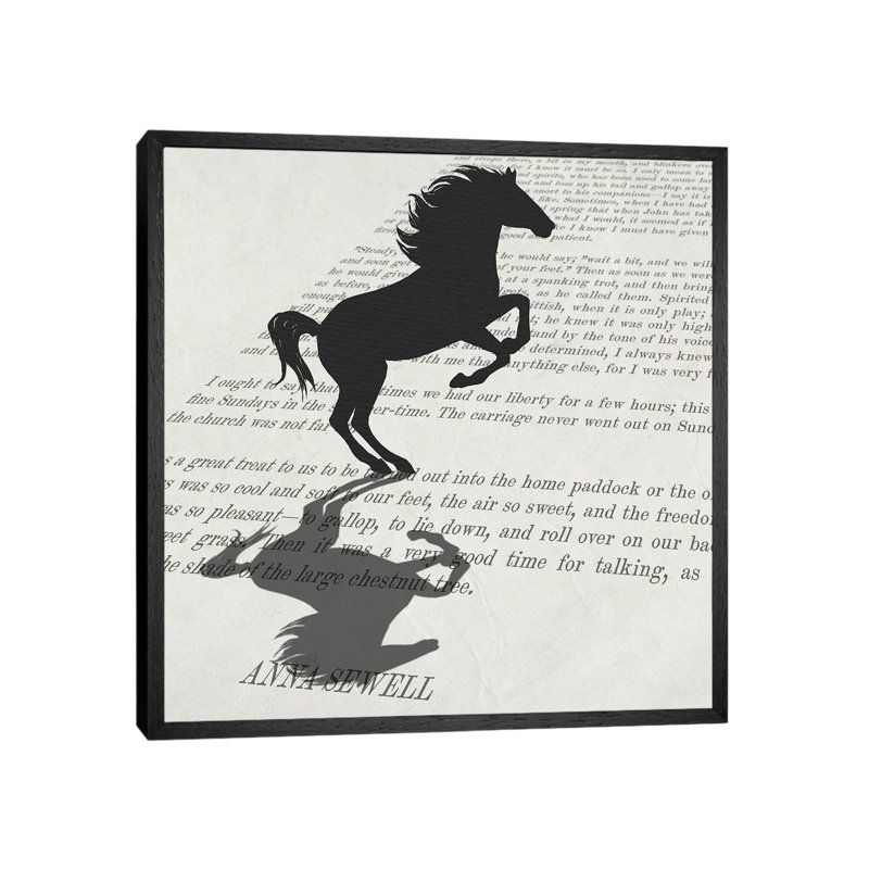 Black Beauty 1 Piece Wall Art on Canvas, 66.04 cm H x 66.04 cm W, Black Framed Canvas